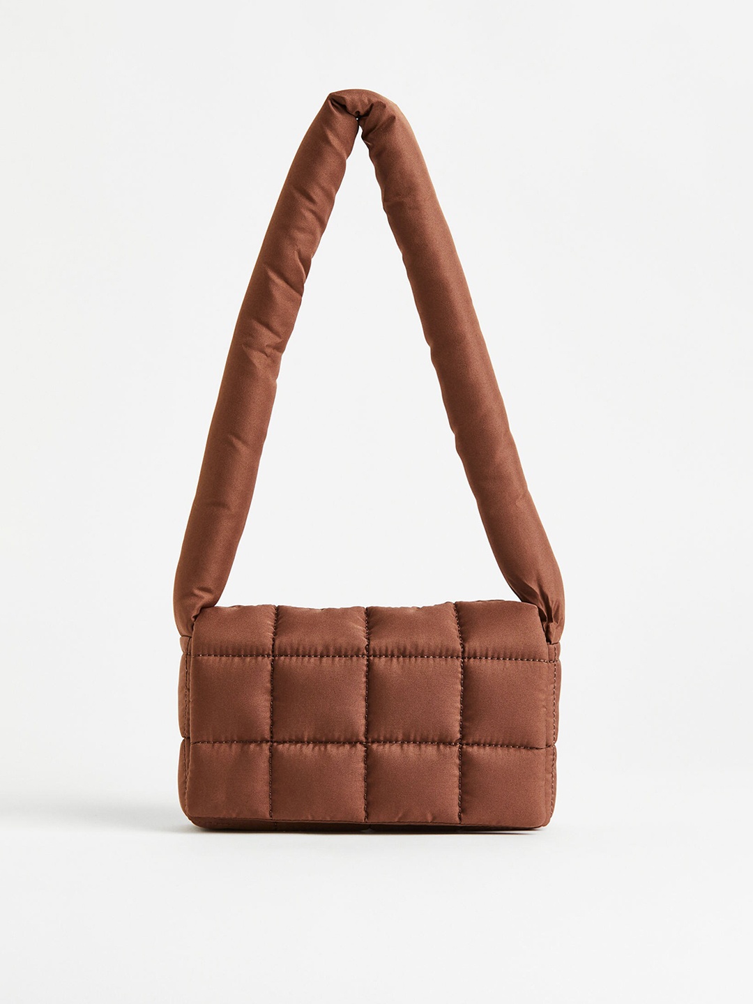 

H&M Woman Quilted shoulder bag, Brown