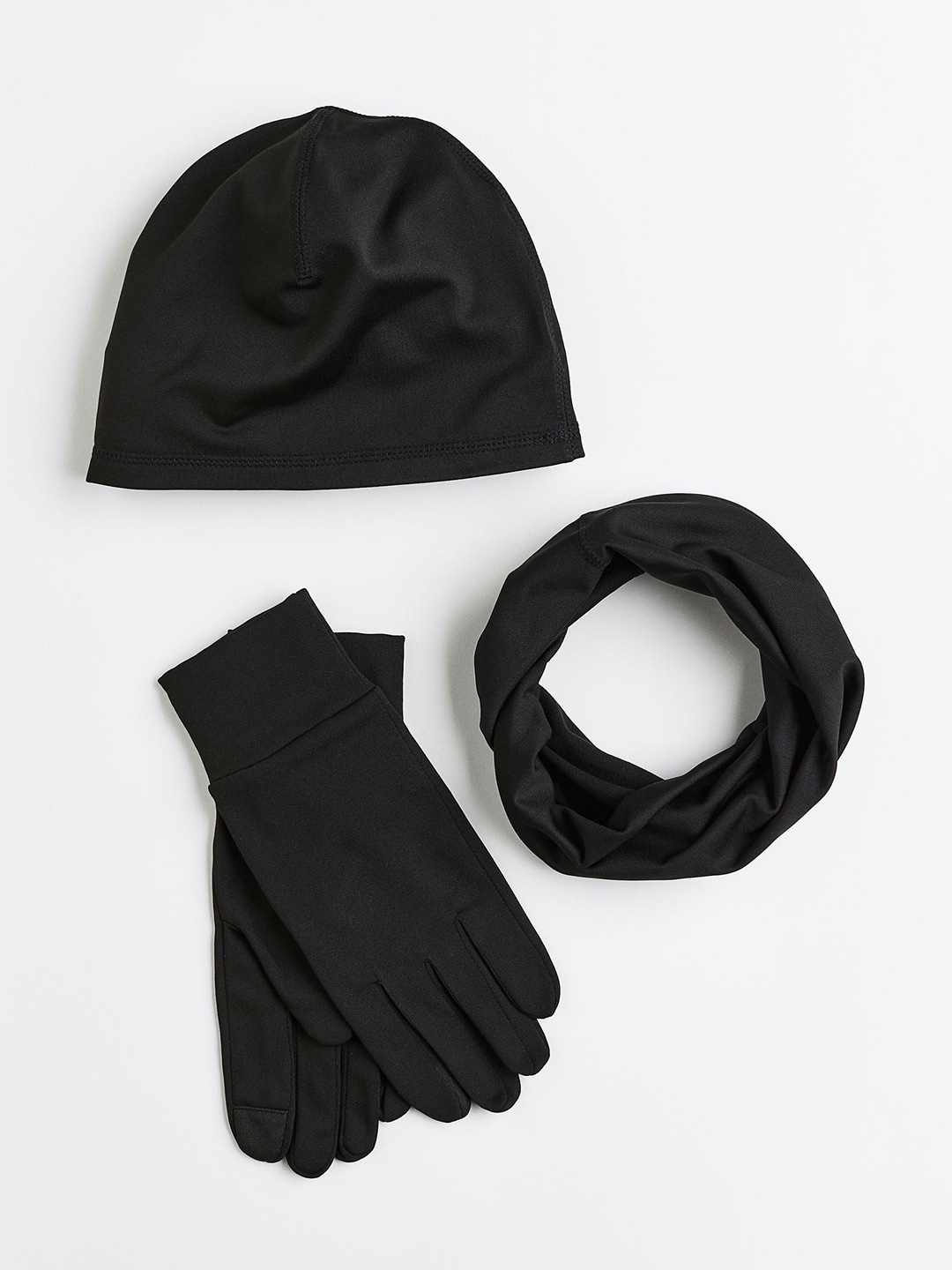 

H&M Men Solid Cap & Sports set, Black