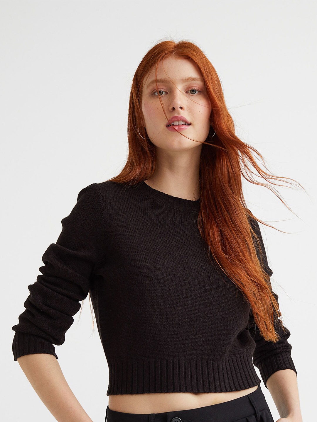 

H&M Women Fine-Knit Jumper, Black