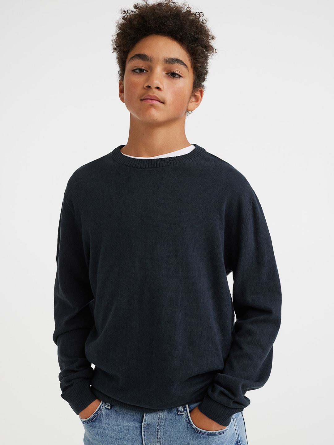 

H&M Boys 3-Pack Fine-Knit Jumpers, Beige