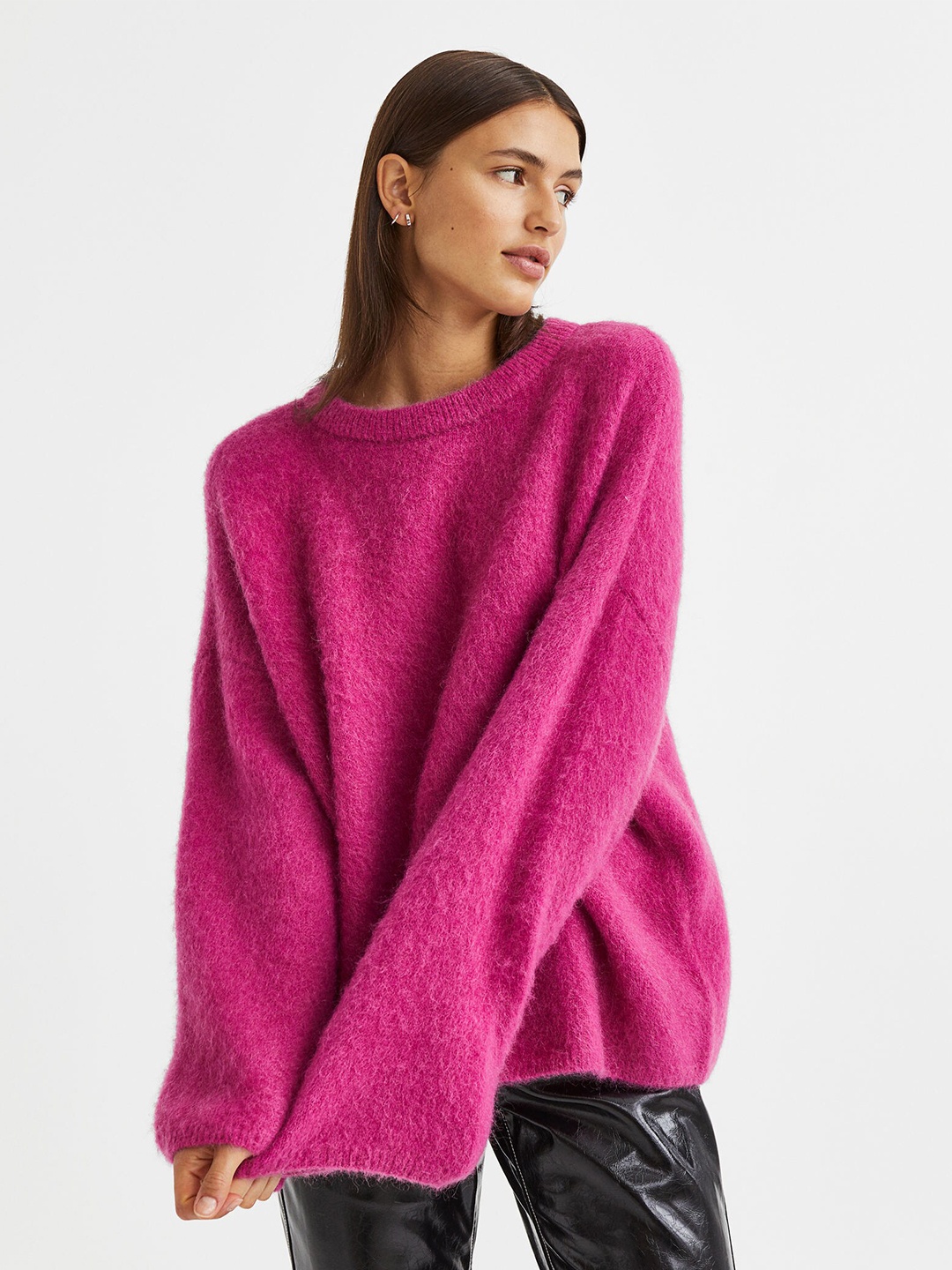 

H&M Women Mohair-Blend Jumper, Pink