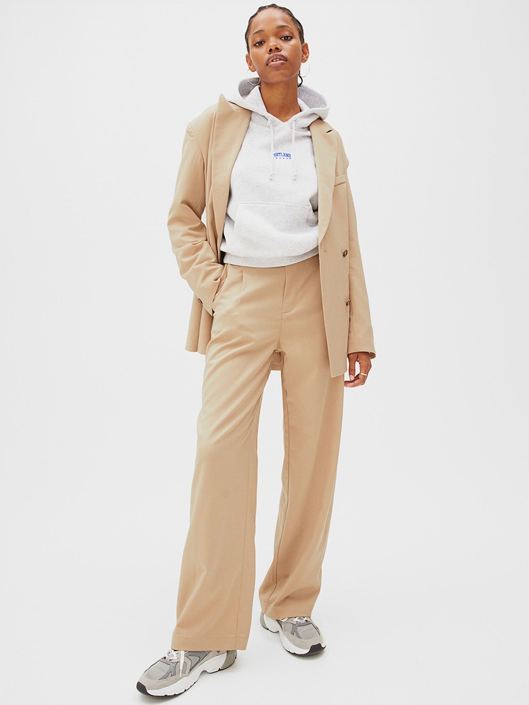 

H&M Woman Wide trousers, Beige