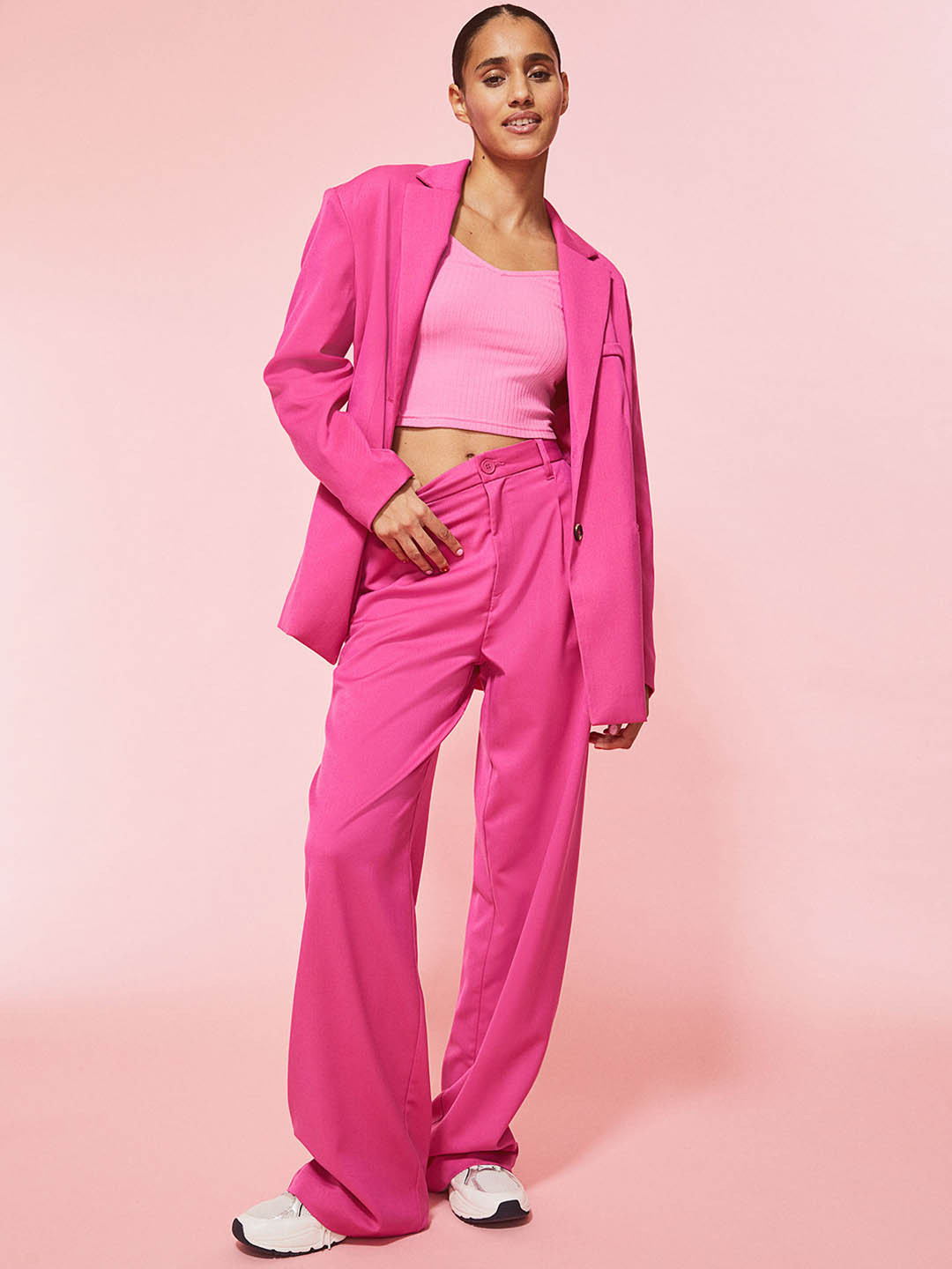 

H&M Women Wide Trousers, Pink
