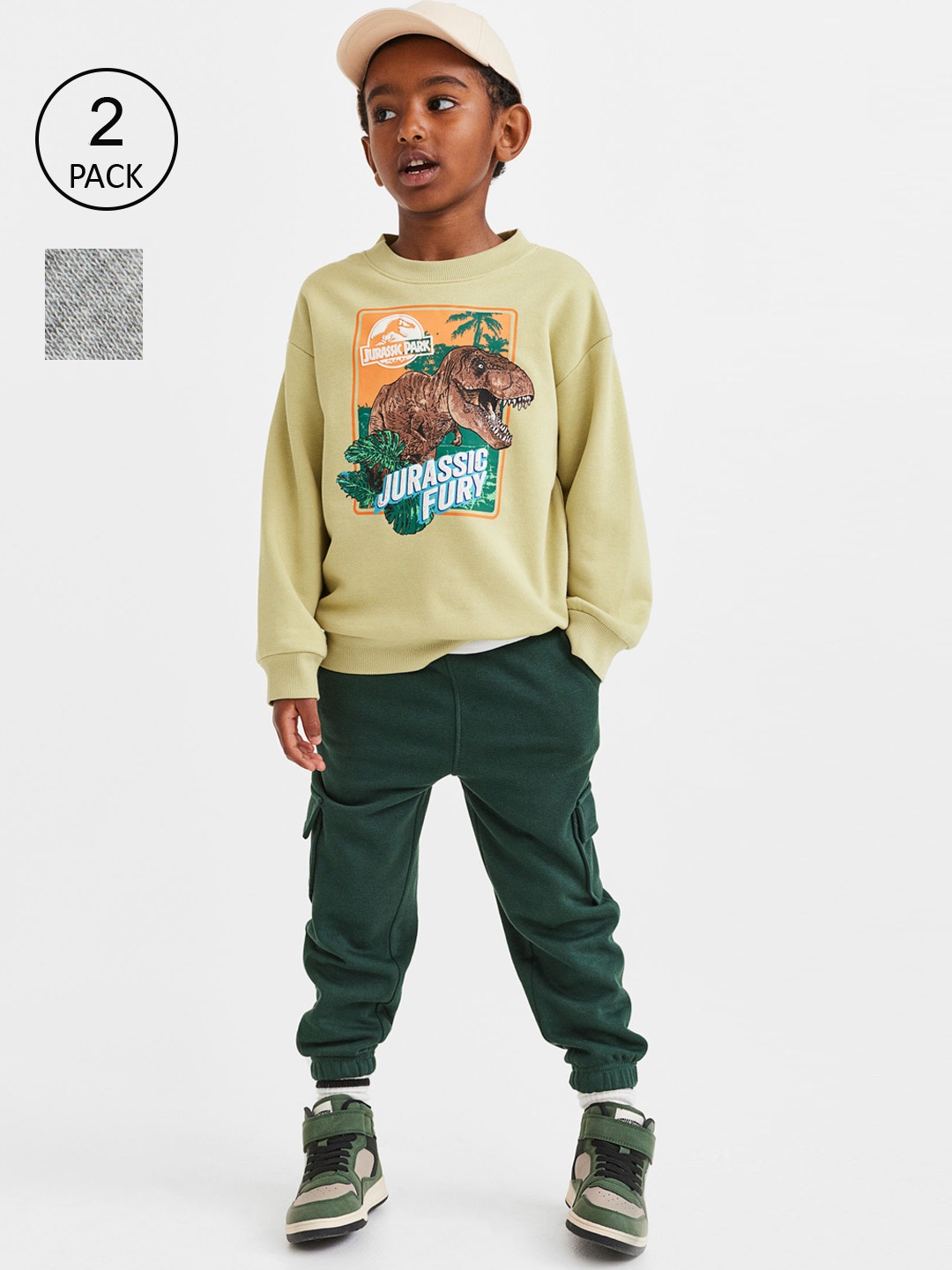 

H&M Boys 2-pack joggers, Green
