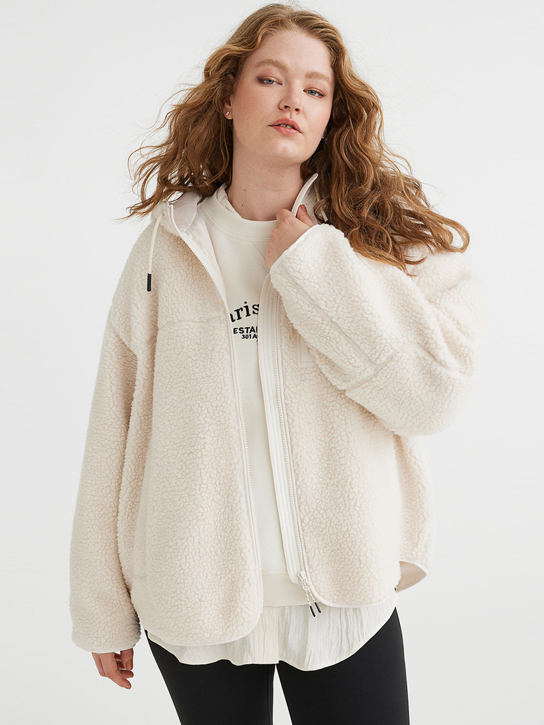 

H&M Woman Teddy Tailored jacket, White
