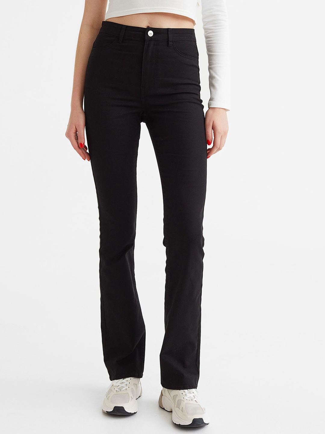 

H&M Women Slim Bootcut High Jeans, Black