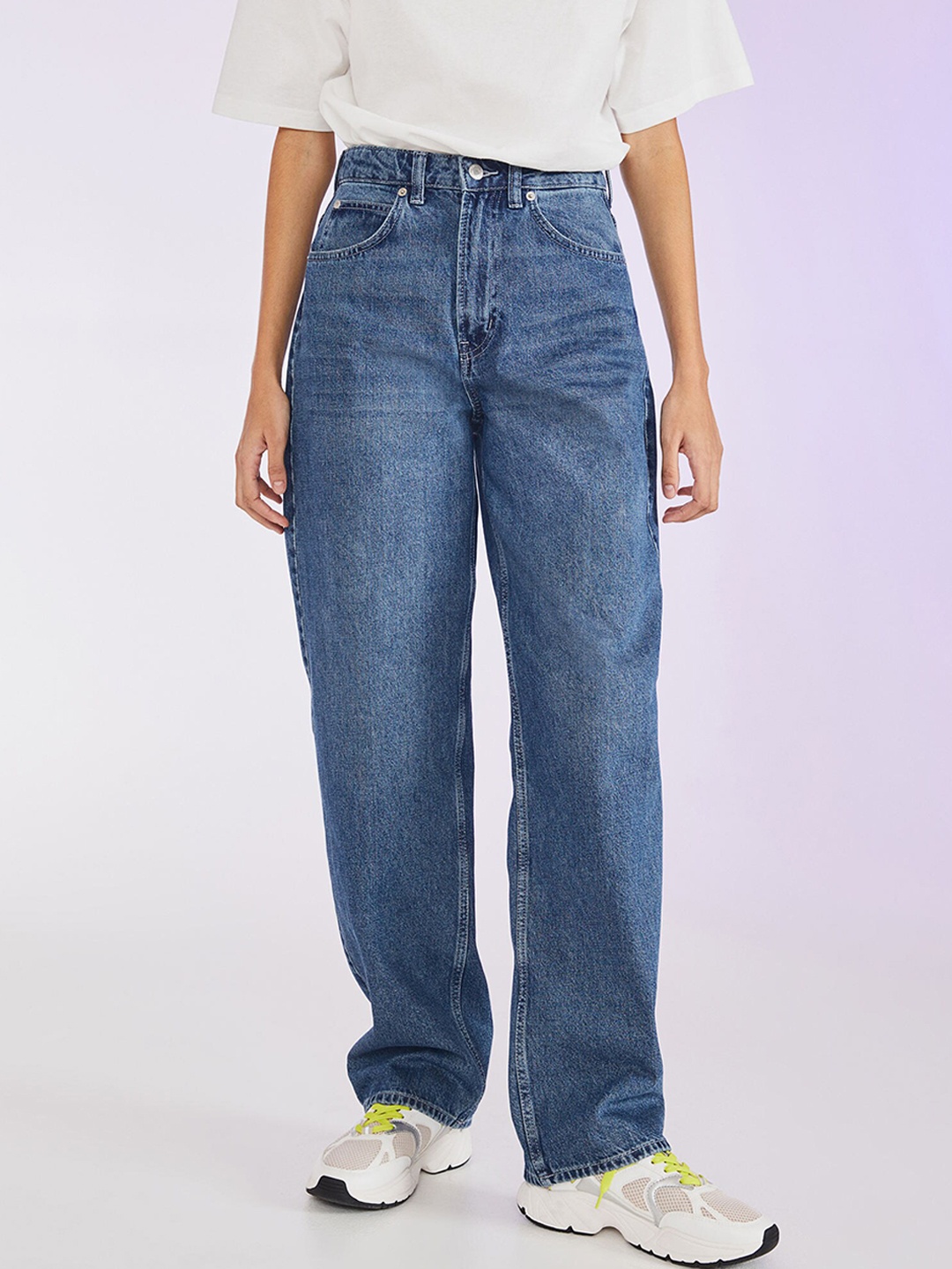 

H&M Woman 90s Baggy Ultra High Waist Jeans, Blue