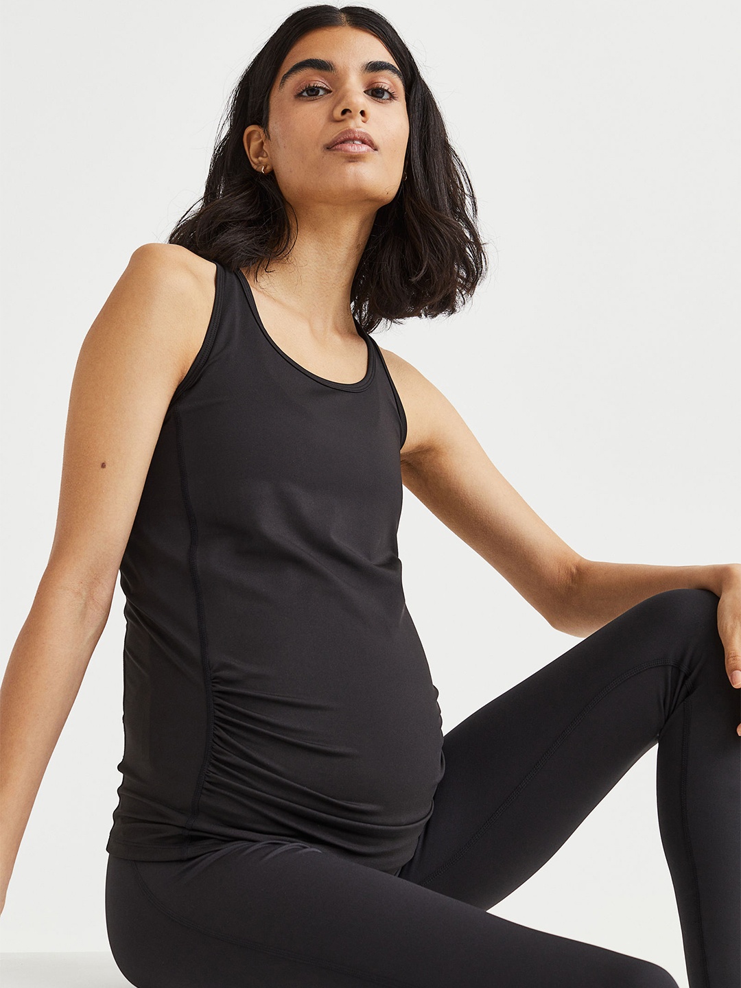 

H&M MAMA Sports Vest Top, Black