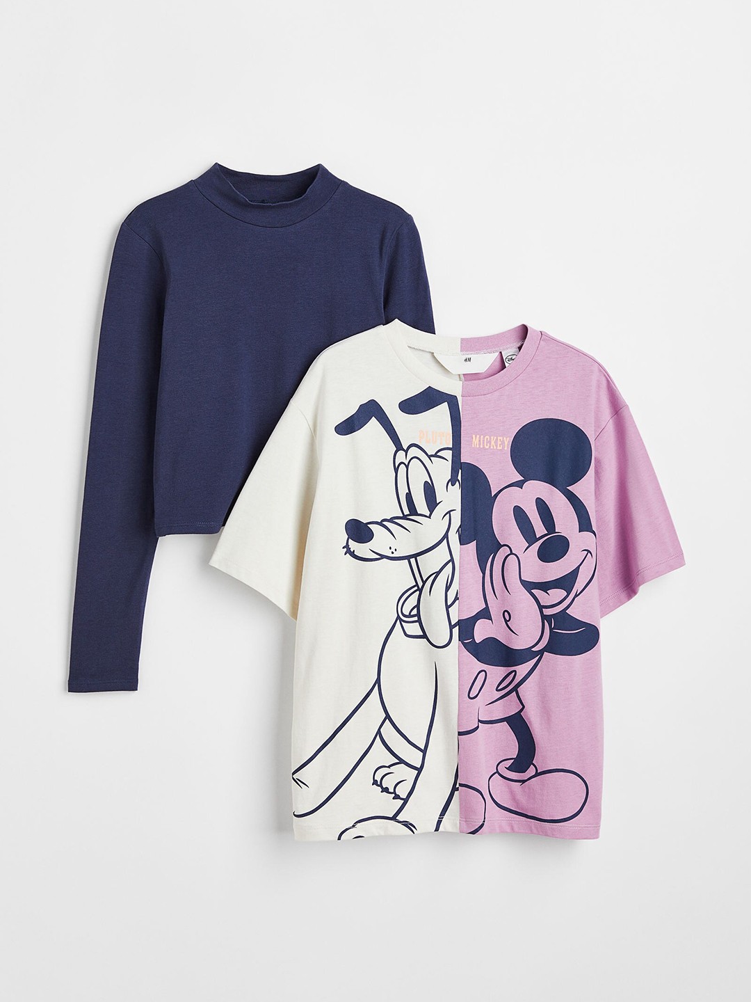 

H&M Girls 2-pack jersey tops, Blue