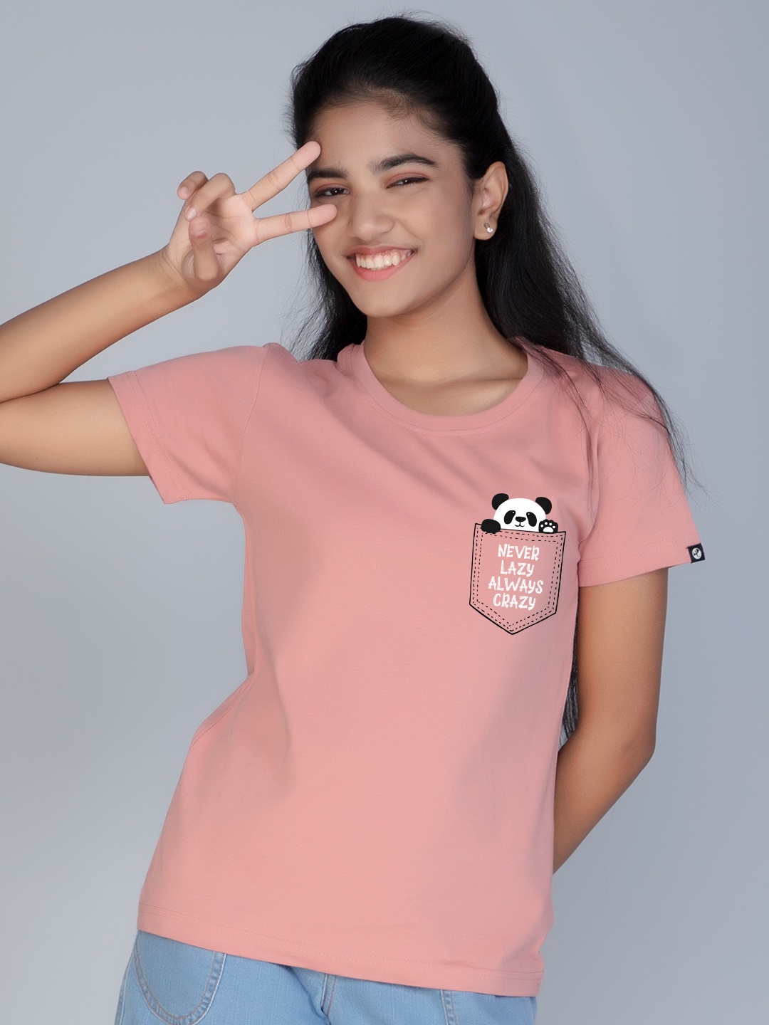 

Teeshut Girls Typography Printed Pure Cotton T-shirt, Pink