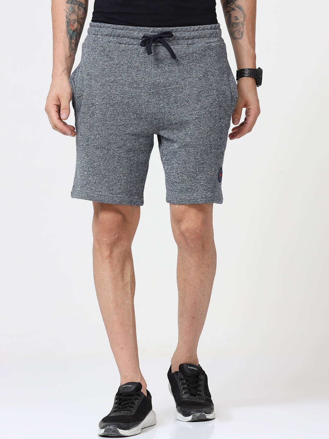 Masculino Latino Men Mid-Rise Regular Fit Shorts, Blue
