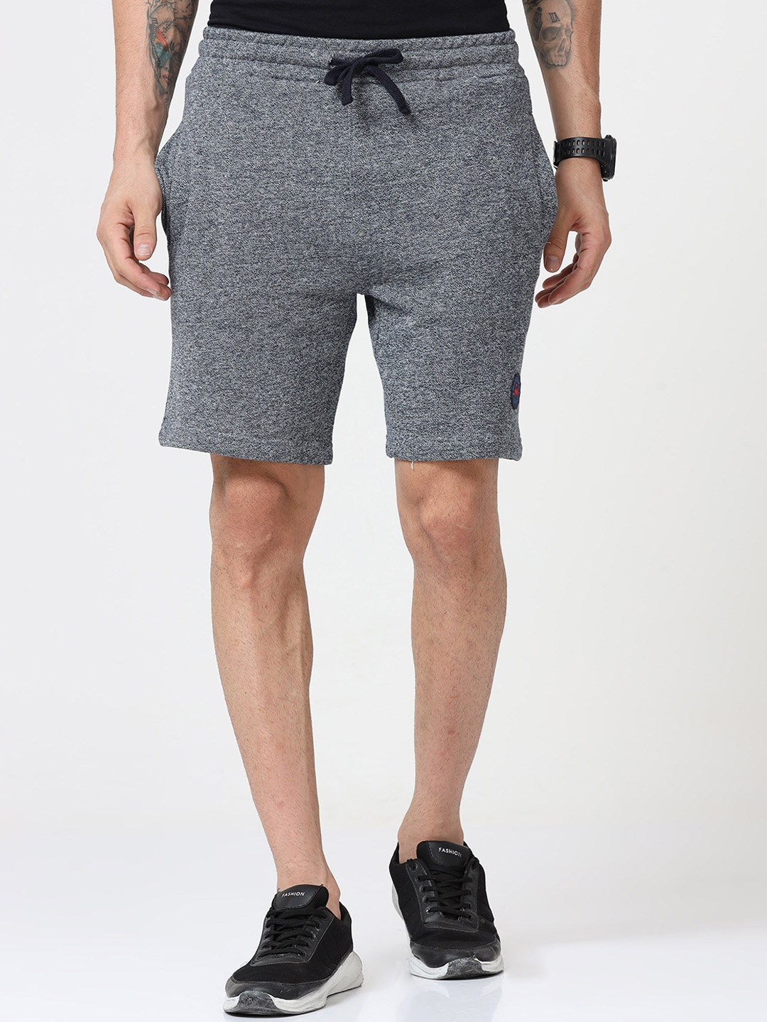 

Masculino Latino Plus Men Mid-Rise Regular Fit Shorts, Navy blue