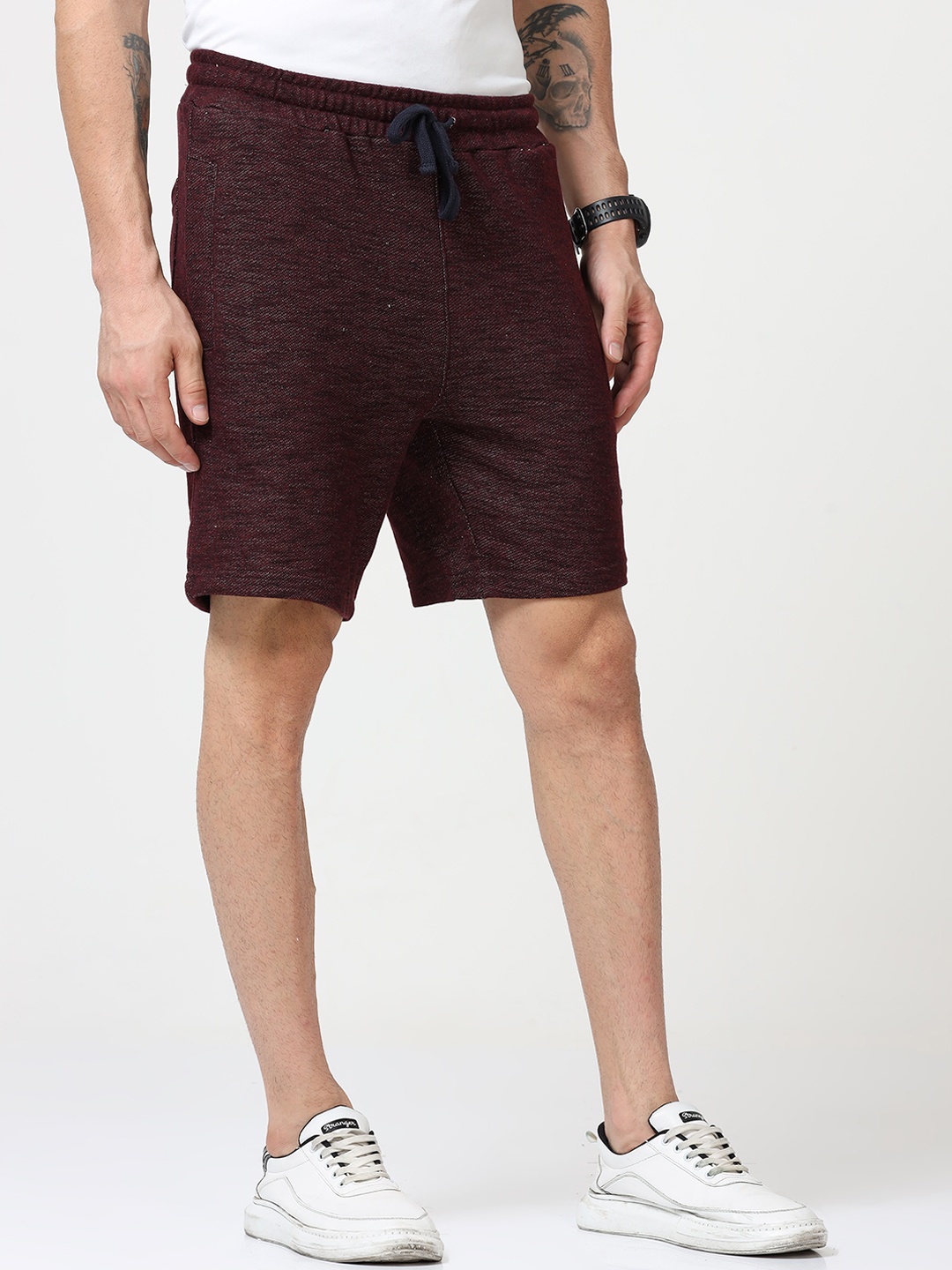 

Masculino Latino Plus Men Mid-Rise Regular Fit Shorts, Maroon