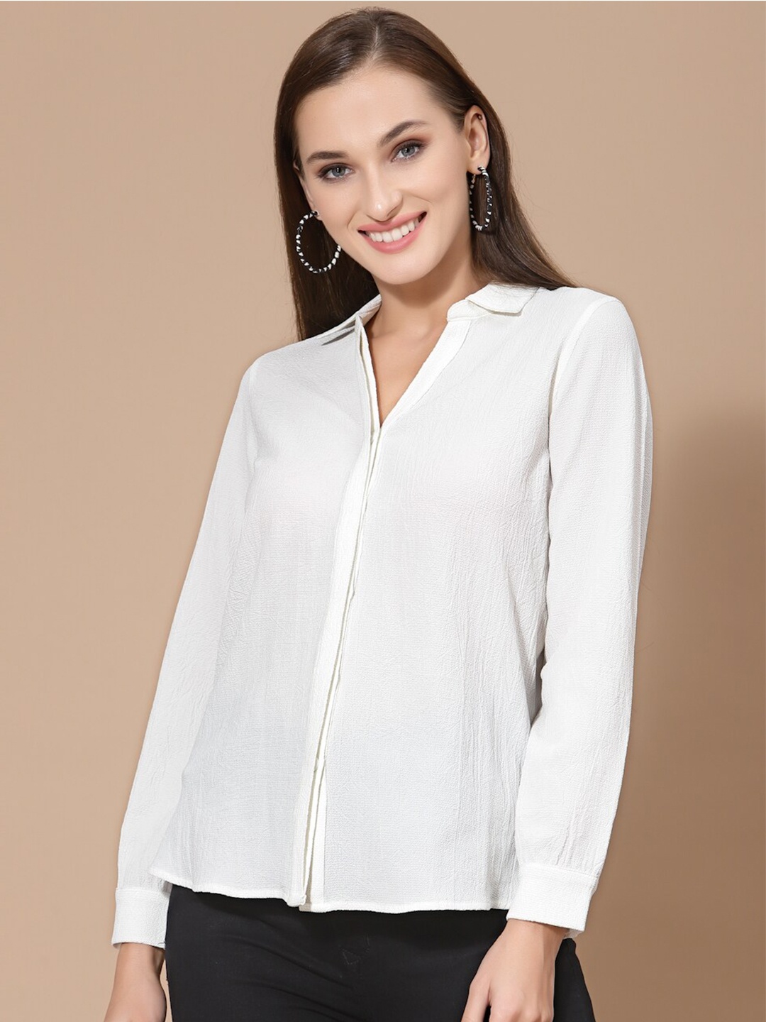 

Strong And Brave Women Odour Free Formal Shirt, White