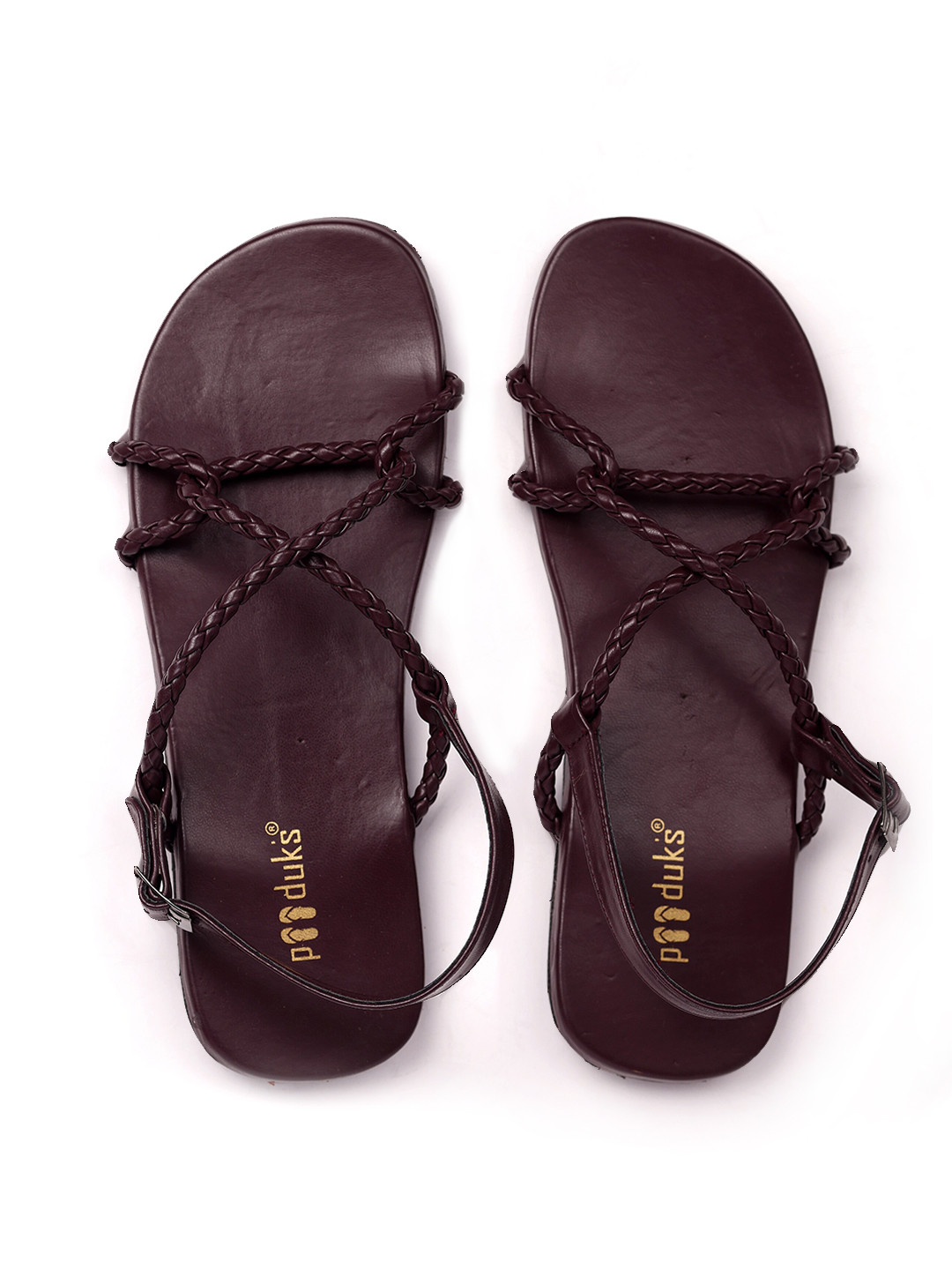 

Paaduks Men Open Toe Comfort Cushioned Sandals, Brown