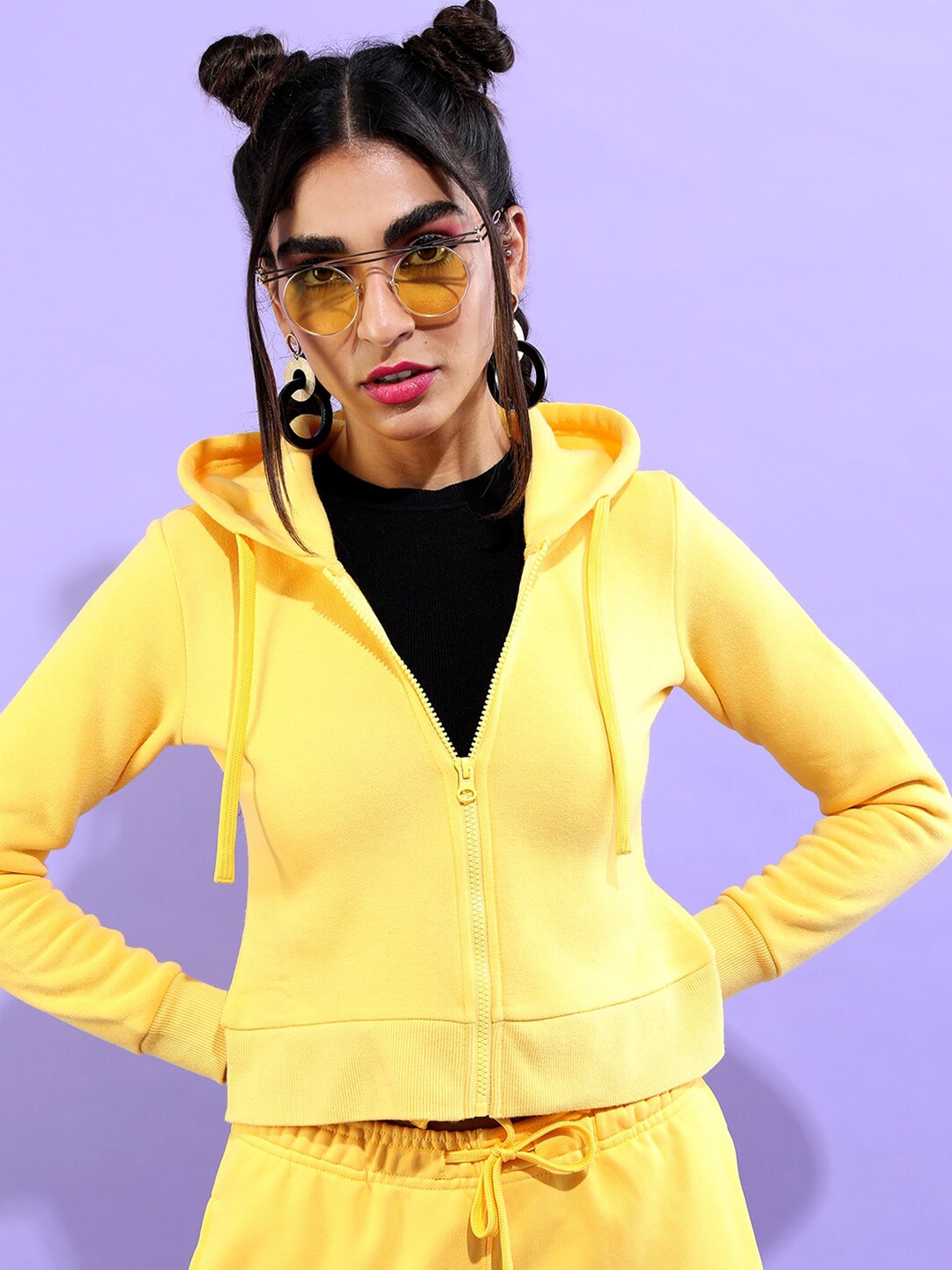 

Tokyo Talkies Women Hooded Sweatshirt, Yellow