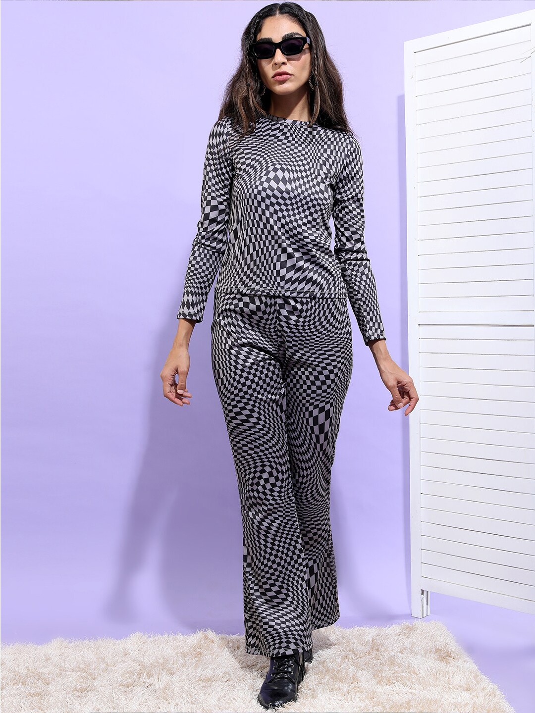 

Tokyo Talkies Crop Top & Trousers Co-Ords, Black