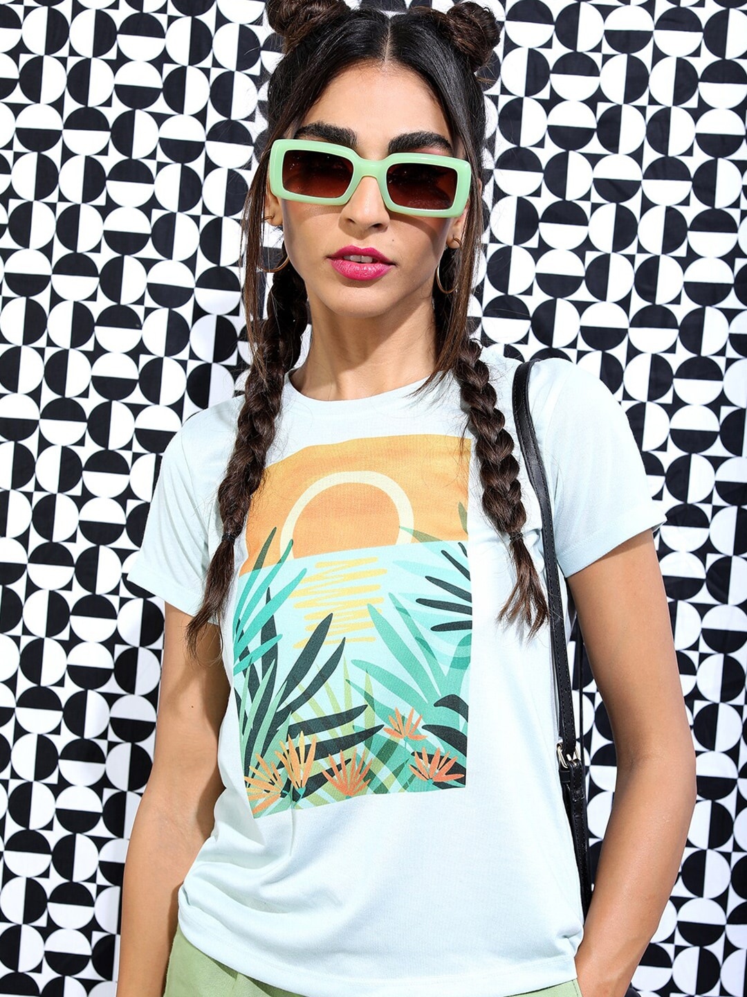 

Tokyo Talkies Women Printed T-shirt, Blue