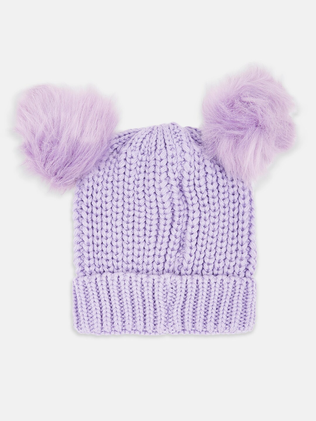 

Pantaloons Junior Girls Self Design Beanie, Purple