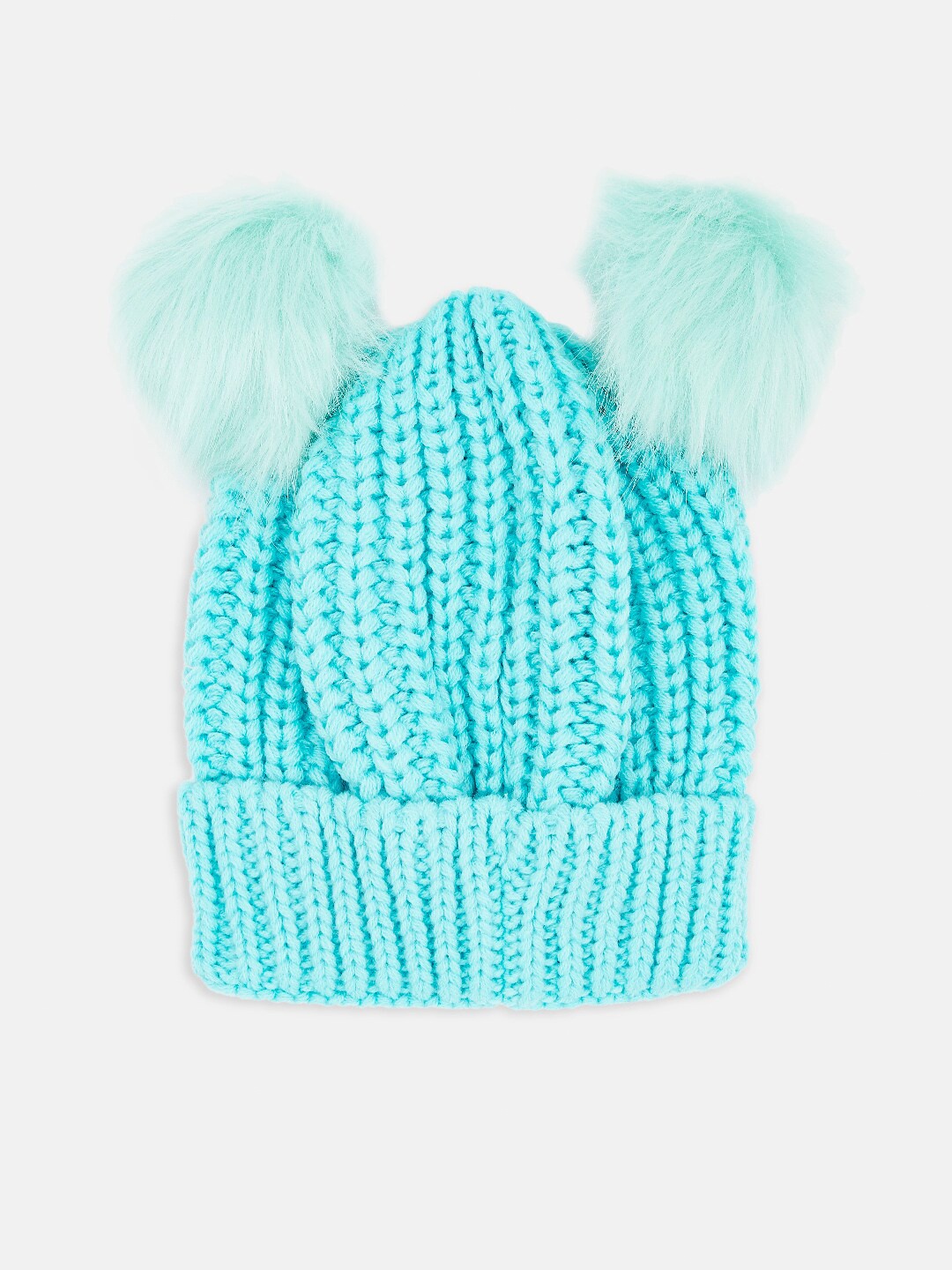 

Pantaloons Junior Girls Self Design Beanie, Turquoise blue