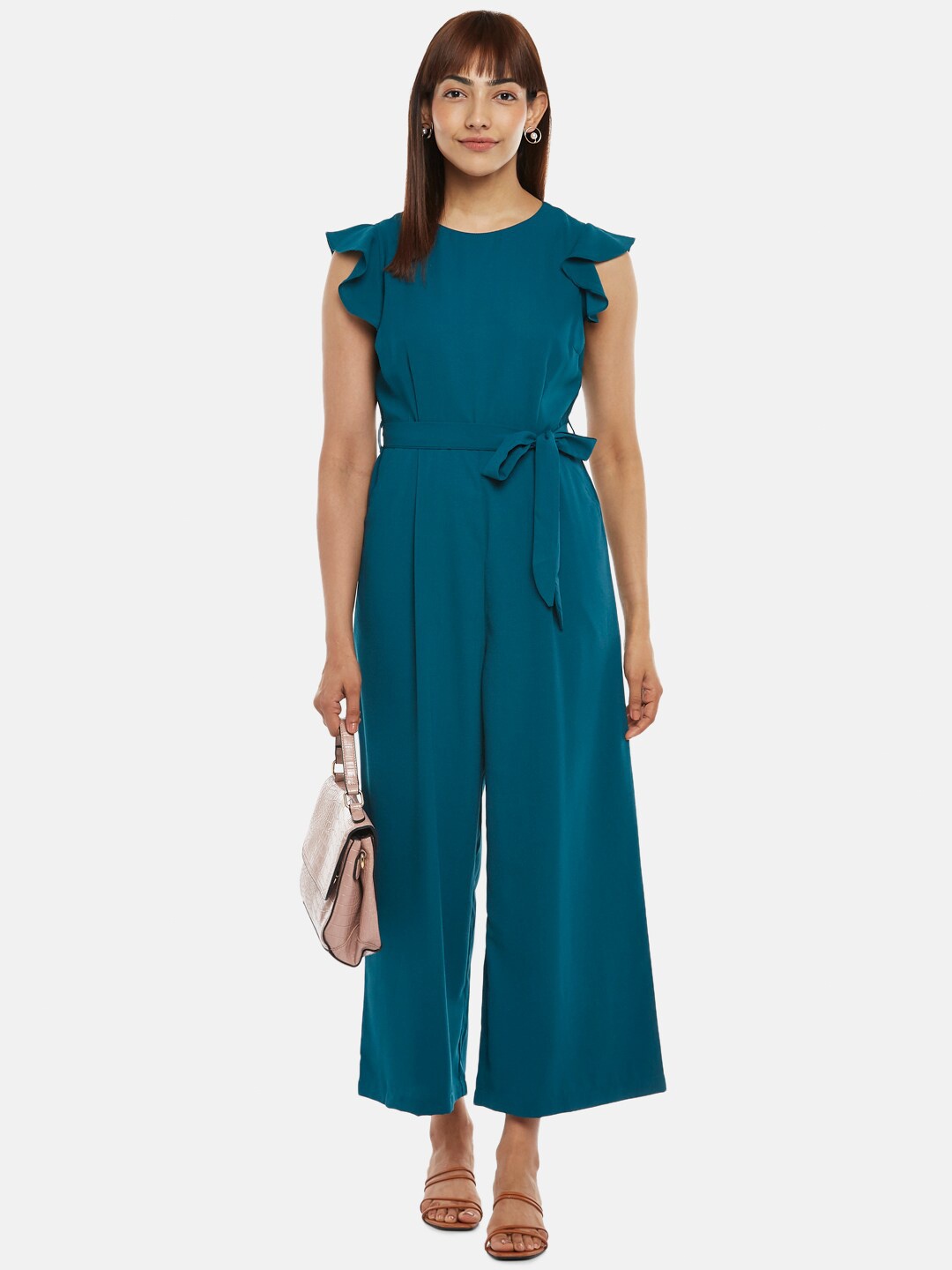 

Annabelle by Pantaloons Women Green Basic Jumpsuit