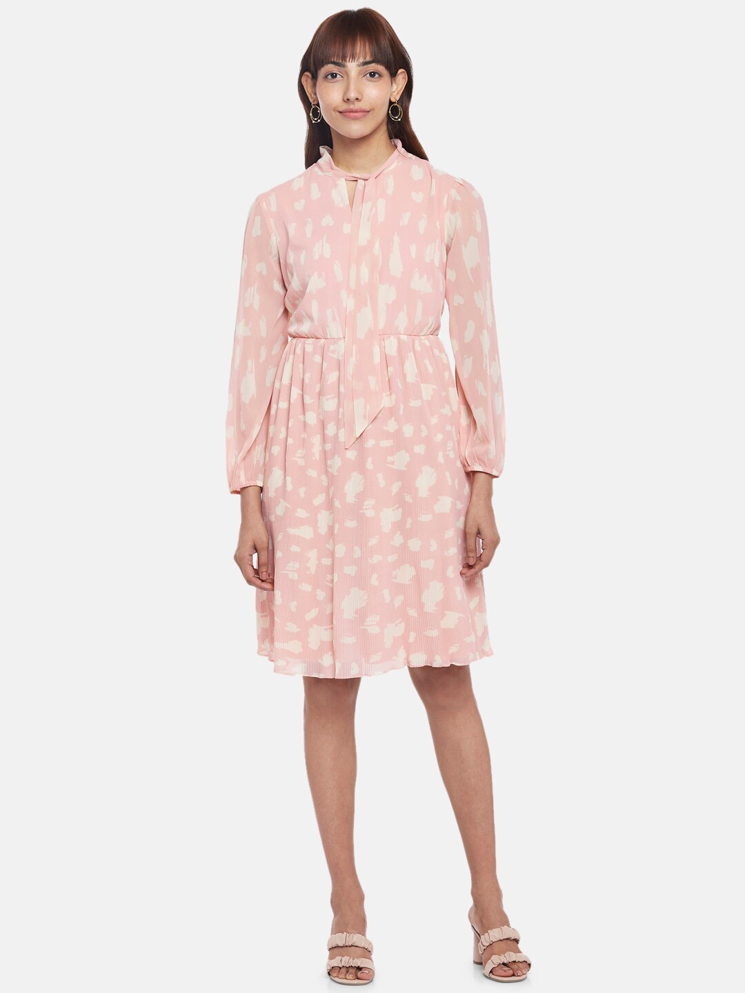 

Annabelle by Pantaloons Women Pink Floral A-Line Dress