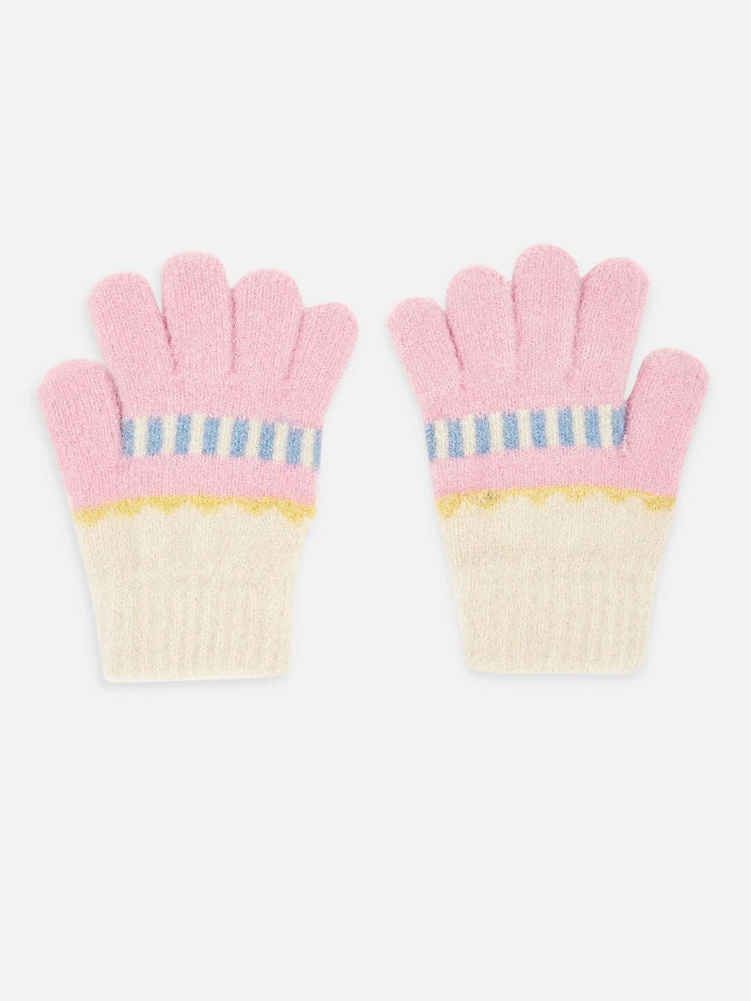 

Pantaloons Junior Girls Self-Design Winter Gloves, Pink