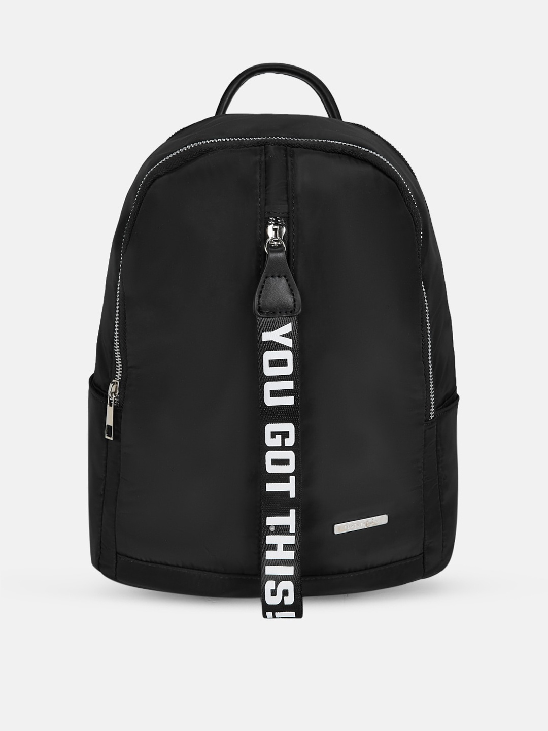 

Forever Glam by Pantaloons Women Solid Backpack, Black
