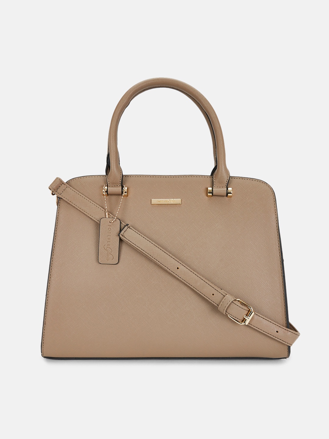 

Forever Glam by Pantaloons Structured Handheld Bag, Taupe