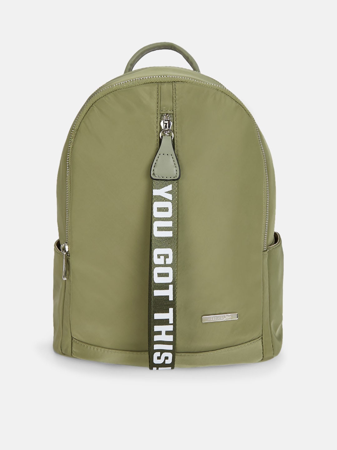 

Forever Glam by Pantaloons Women Solid Backpack, Olive