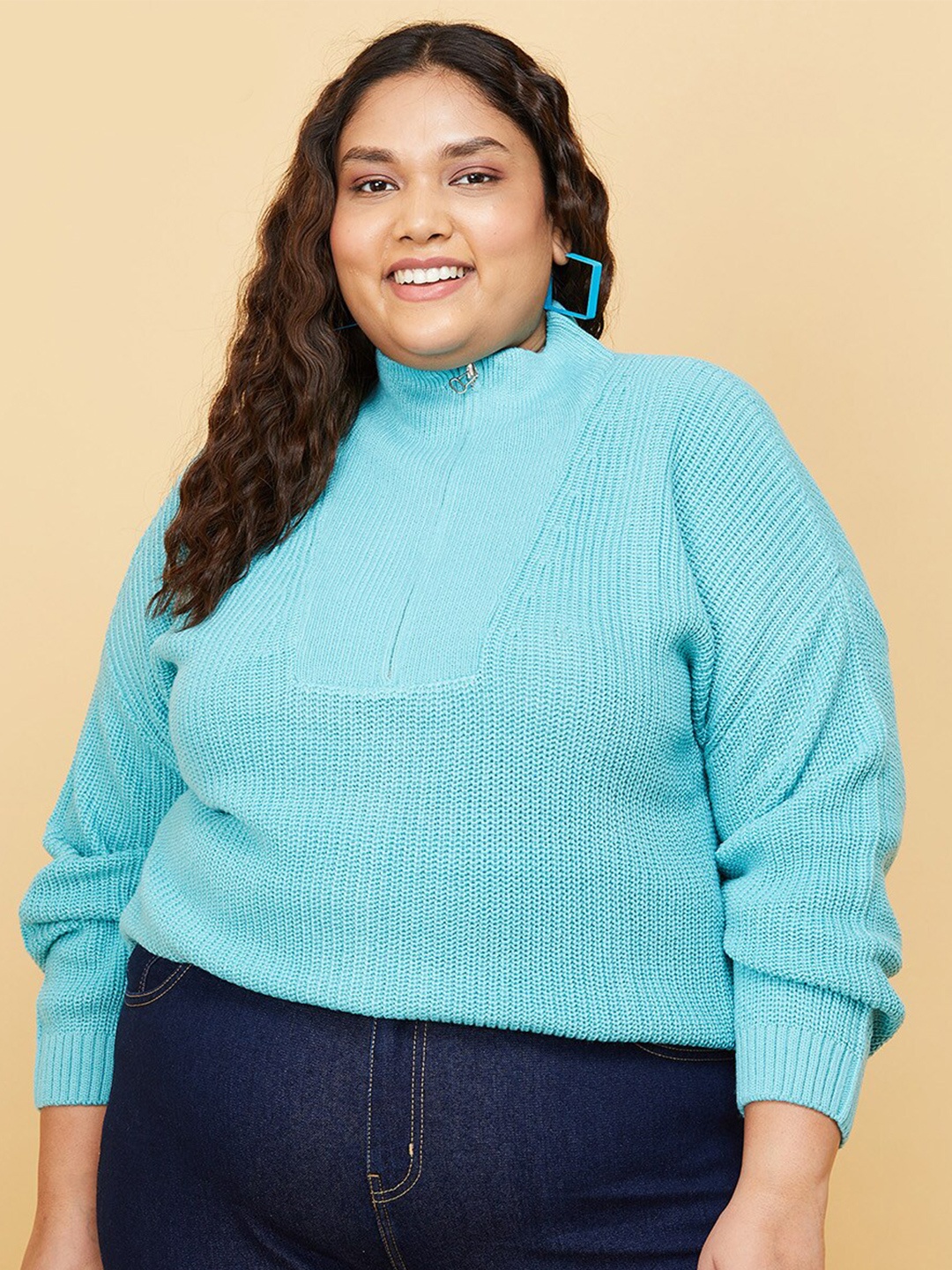 

max Women Plus Size Solid Pullover, Blue
