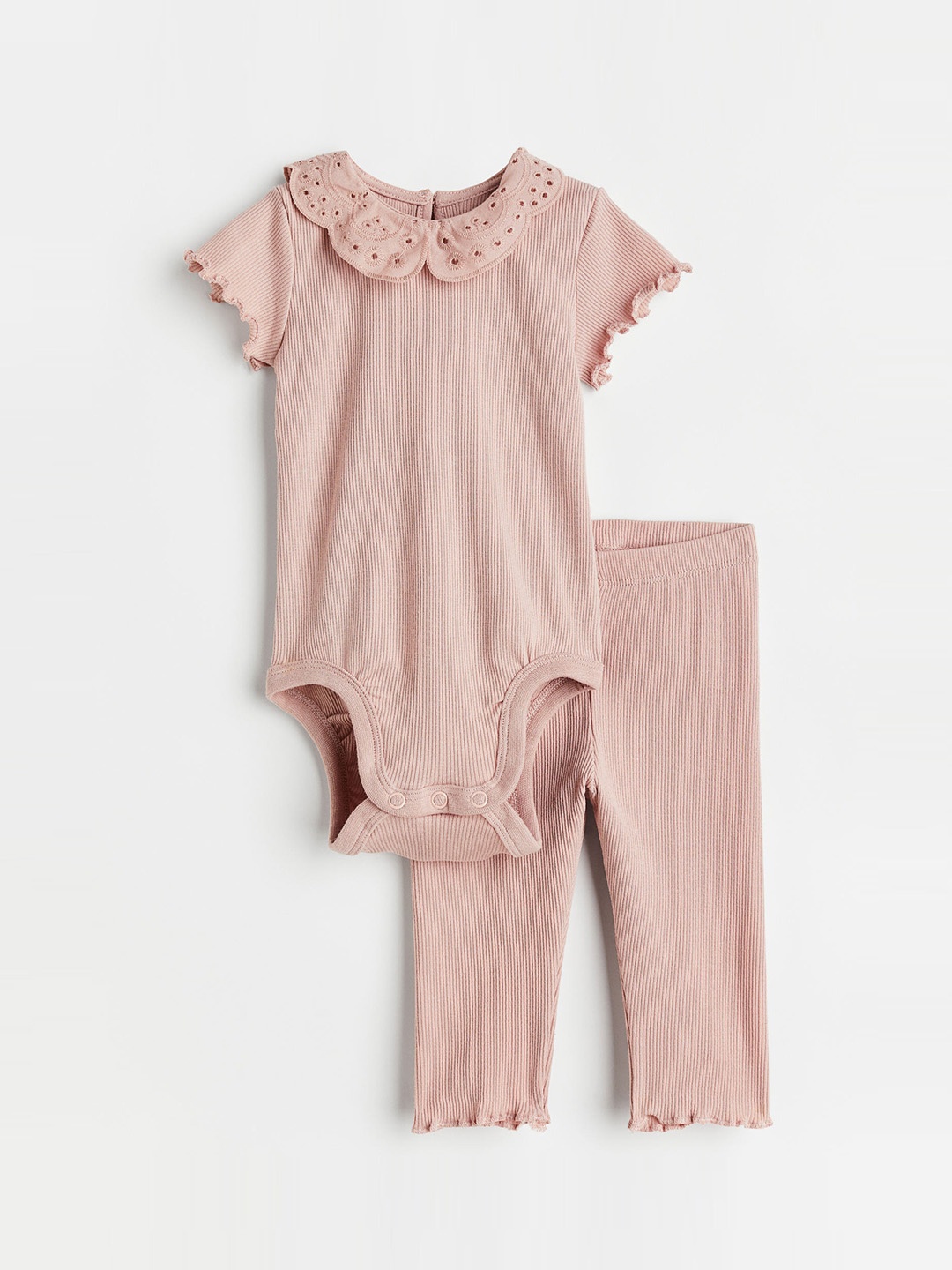 

H&M Girls 2-piece ribbed set, Pink