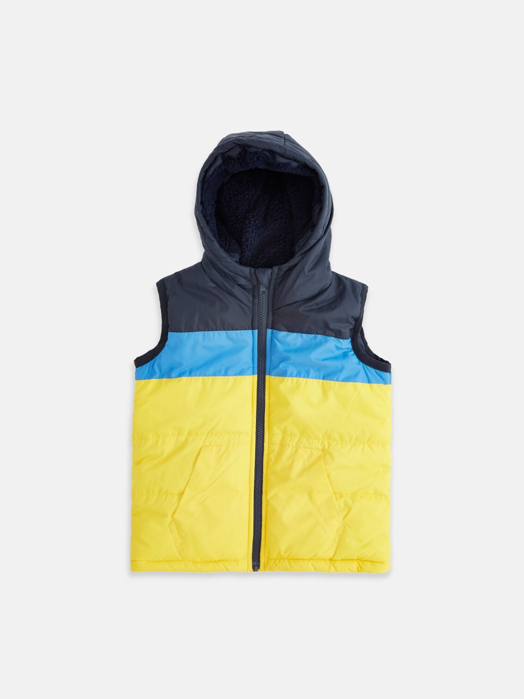 

Pantaloons Junior Boys Colourblocked Padded Jacket, Blue