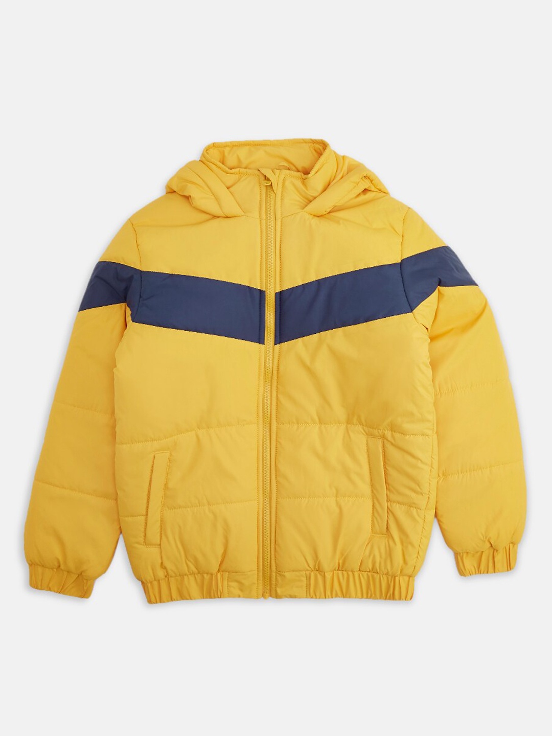 

Pantaloons Junior Boys Colourblocked Padded Jacket, Yellow