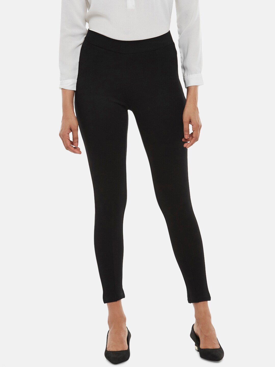 

Annabelle by Pantaloons Women Black Skinny Fit Treggings
