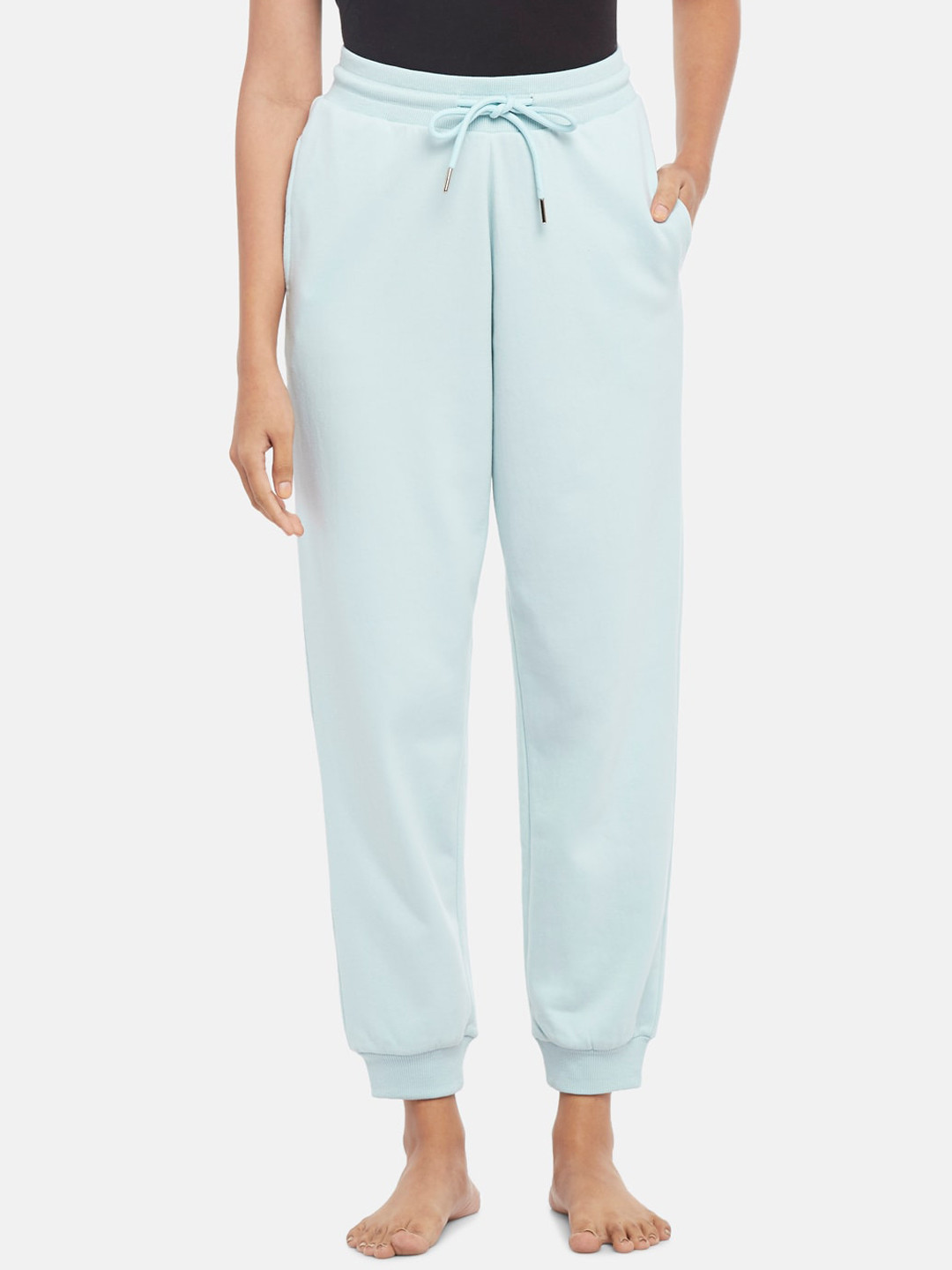 

Dreamz by Pantaloons Women Solid Lounge Joggers, Blue