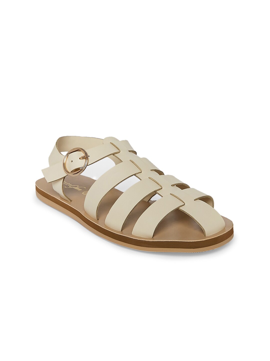 

Forever Glam by Pantaloons Women Solid Open Toe Flats, Off white
