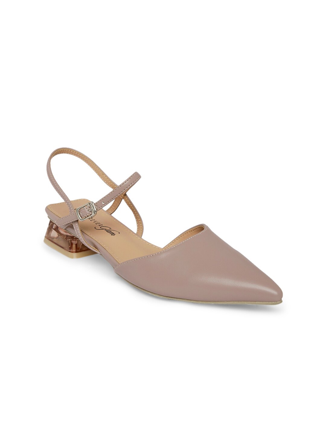 

Forever Glam by Pantaloons Block Pumps Heels, Taupe