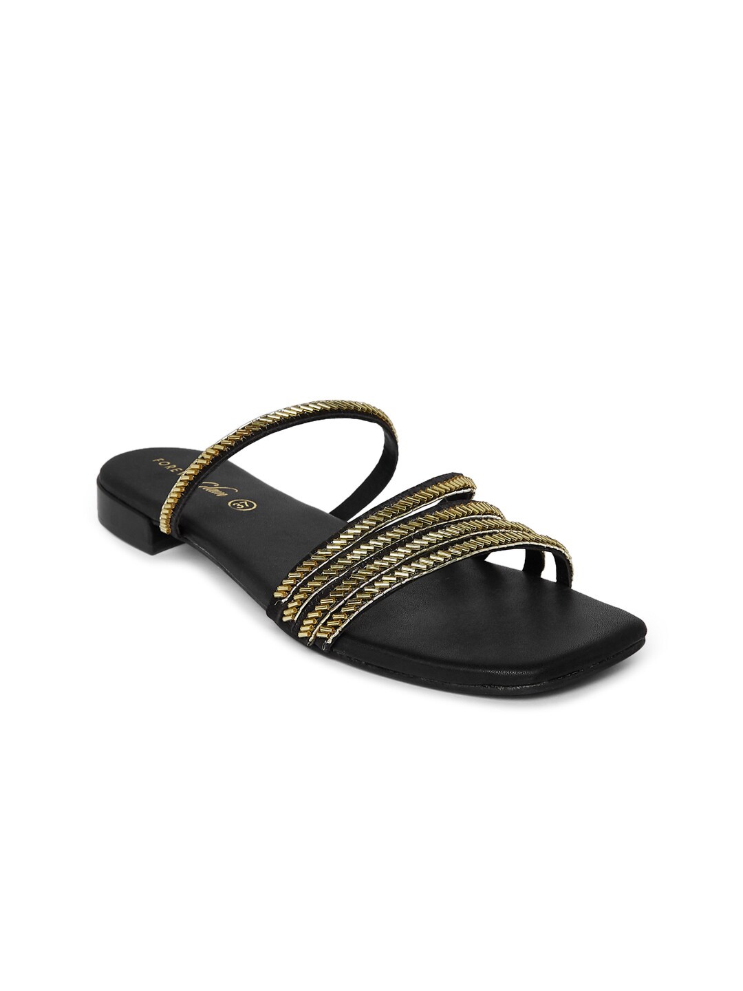 

Forever Glam by Pantaloons Women Black Open Toe Flats