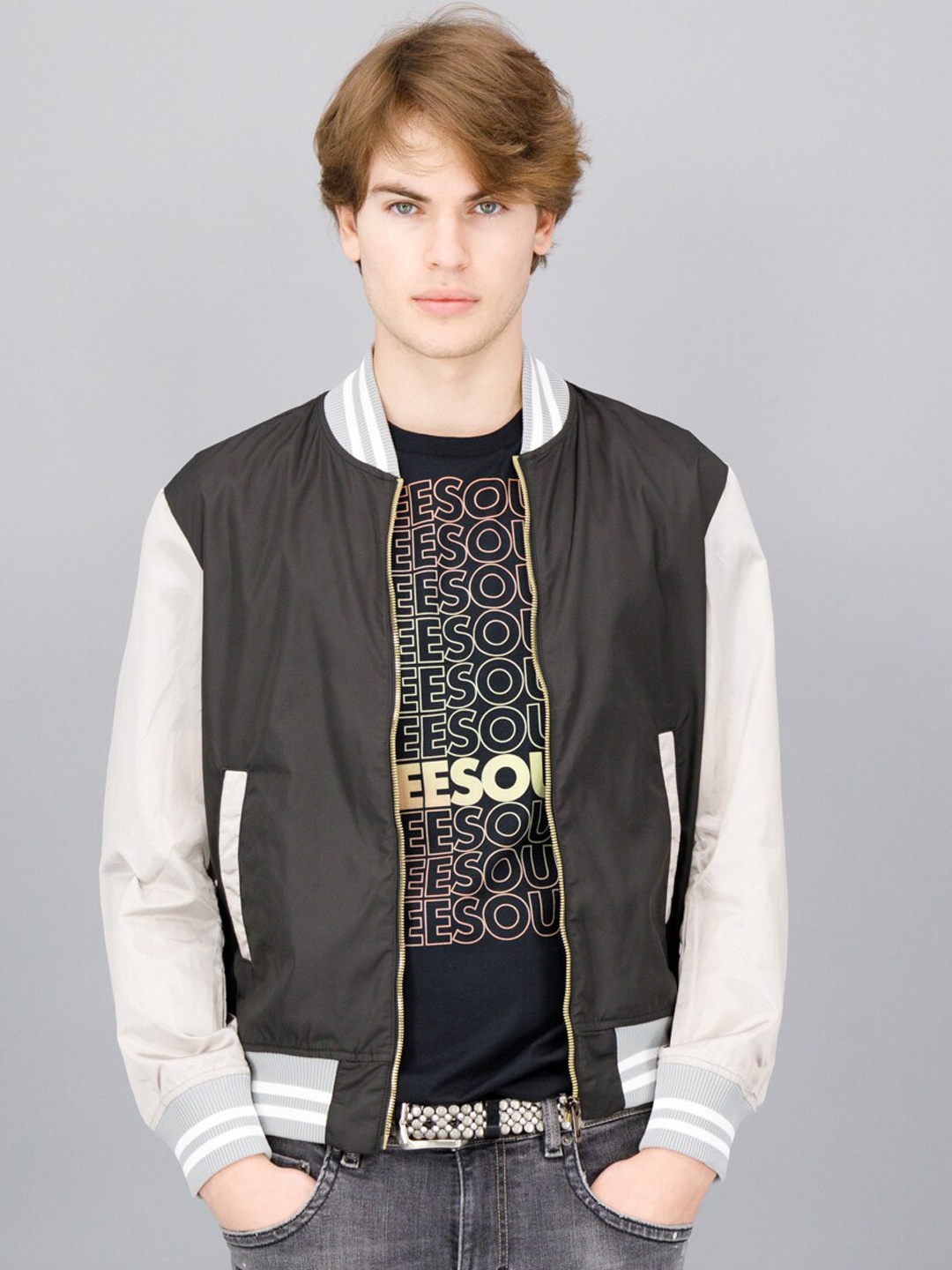 

FREESOUL Men Bomber Jacket, Olive