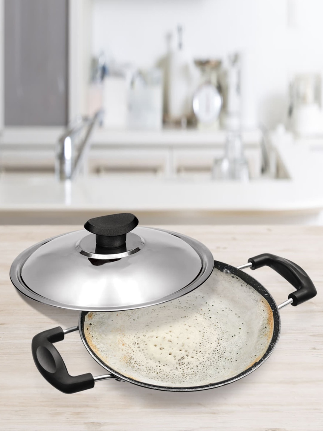

Milton Pro Cook Granito Non Induction Appachetty with Lid 21 cm Blue