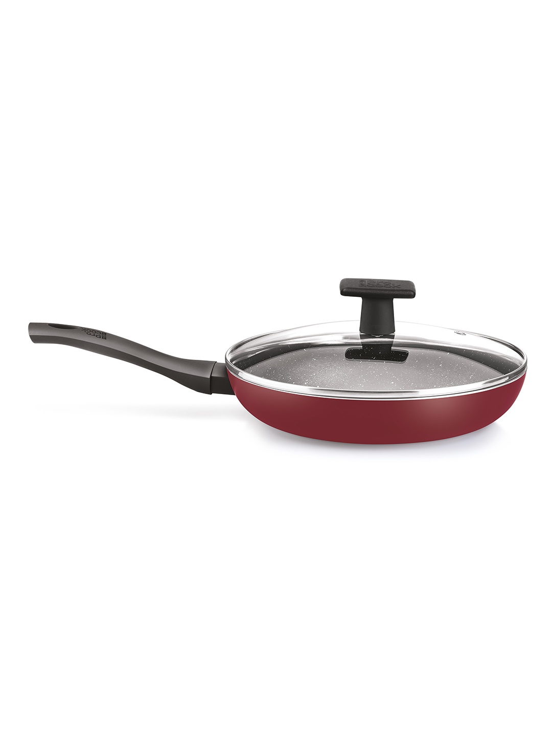 

Milton Pro Cook Granito Induction Non-Stick Fry Pan with Lid & Bakelite Handle 26 cm, Burgundy