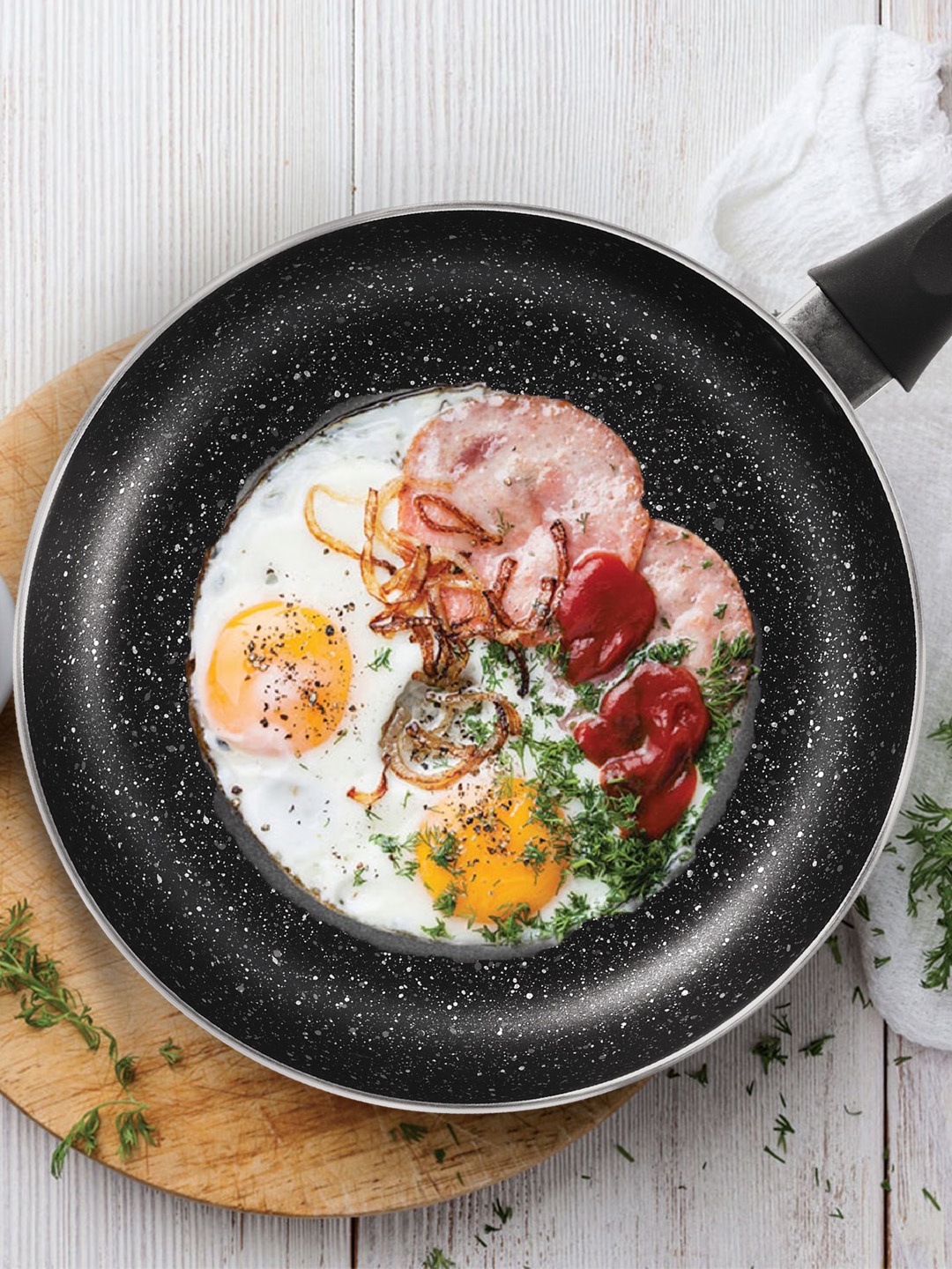 

Milton Set of 2 Burgundy Pro Cook New My Kitchen Tawa 28 cm & Fry Pan 24 cm 1.6 L