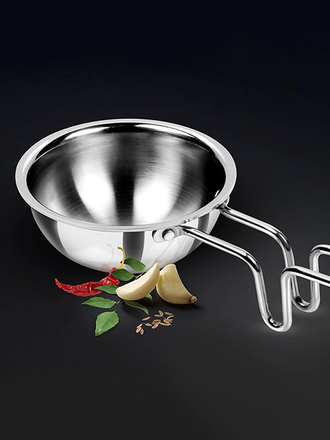 

Milton Pro Cook Triply Stainless Steel Tadka Pan Silver