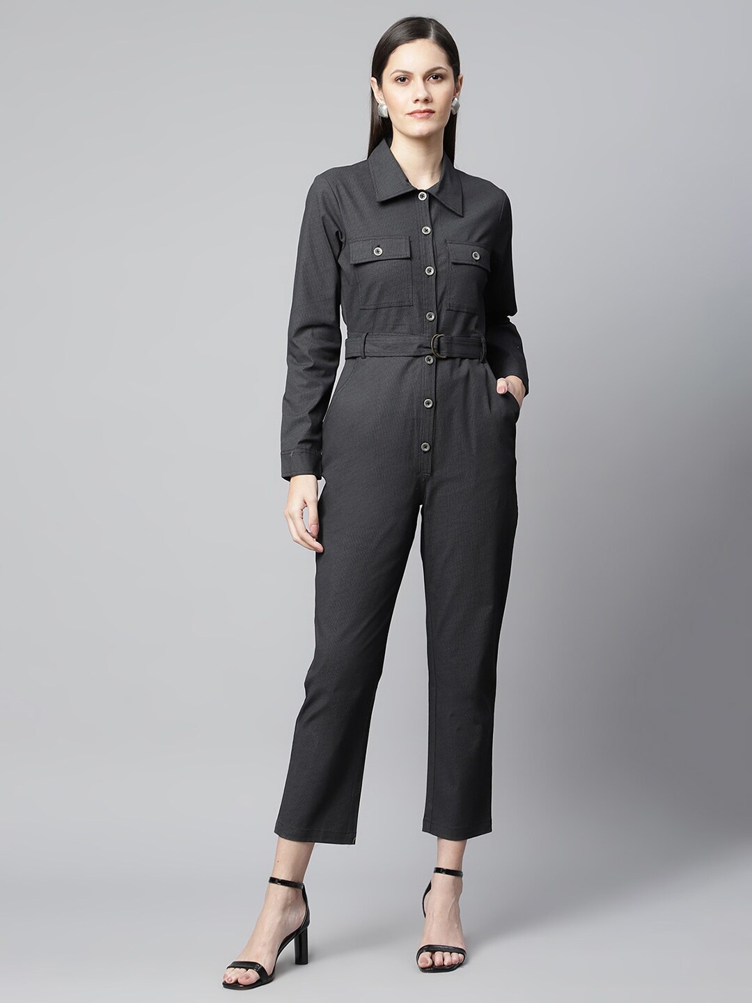 

HOUSE OF S Women Black Basic Jumpsuit