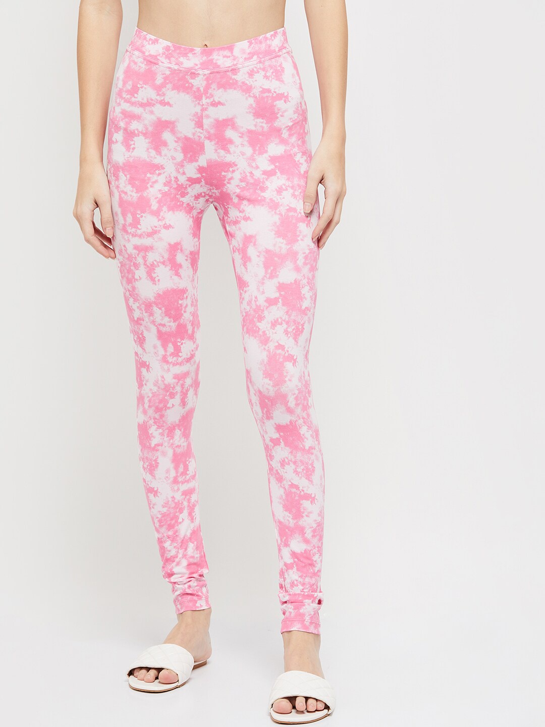 

max Women Printed Ankle-Length Leggings, Pink