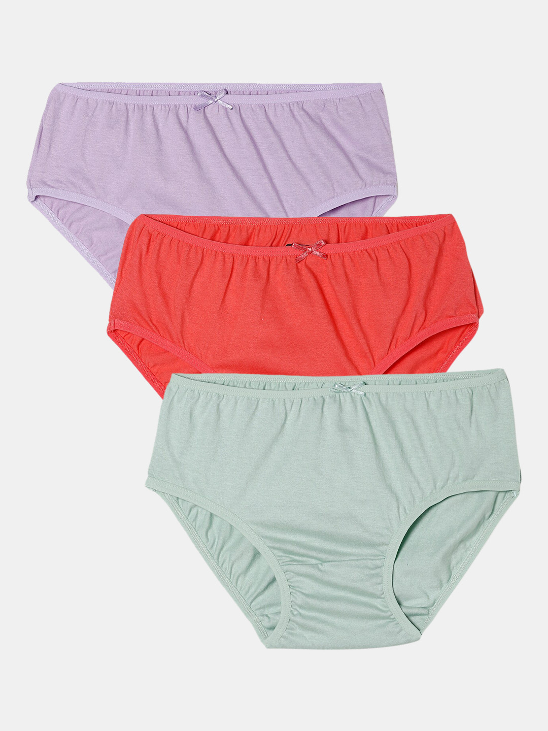 

Fame Forever by Lifestyle Girls Pack Of 3 Solid Cotton Basic Briefs, Red
