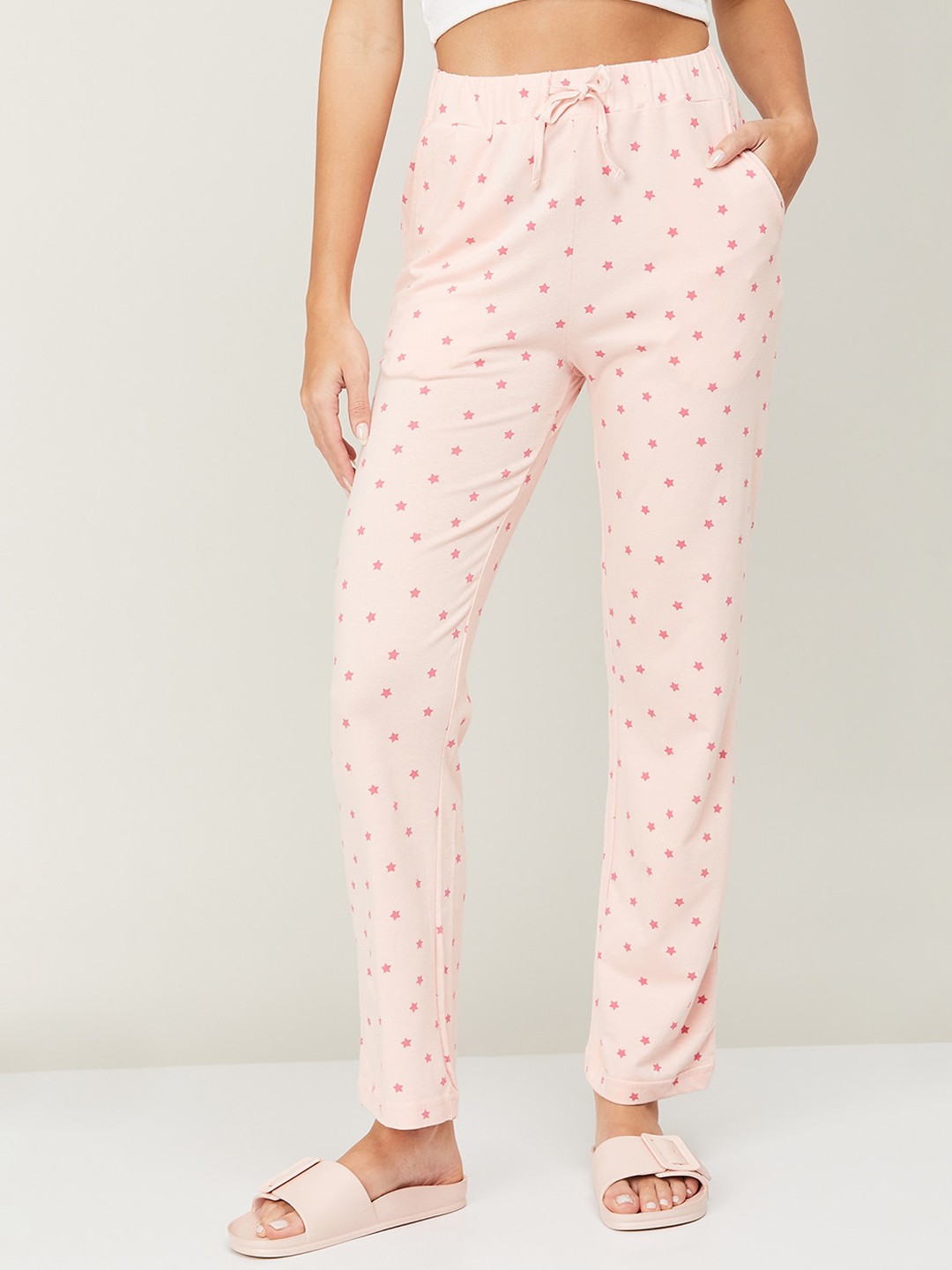 

Ginger by Lifestyle Women Pink Printed Cotton Lounge Pants