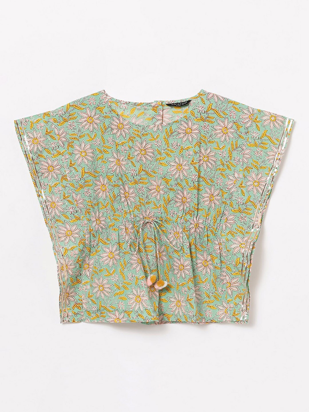 

Melange by Lifestyle Green Floral Print Kaftan Crop Top