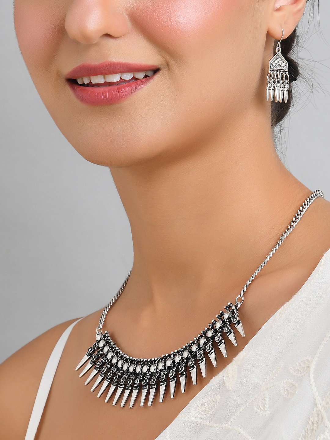 

ToniQ Silver-Toned & Plated Jewellery Set